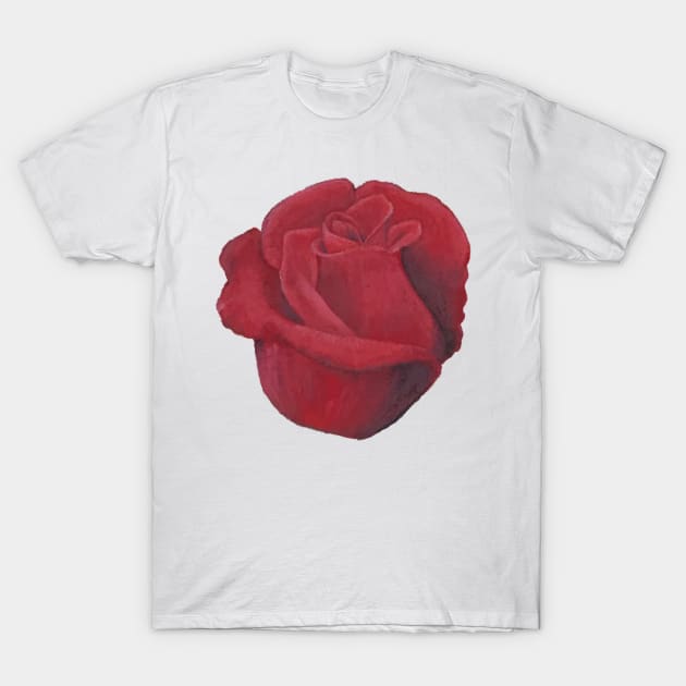 Red Rose Drawing T-Shirt by ally1021